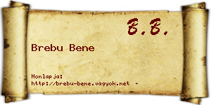 Brebu Bene névjegykártya